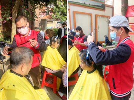 廣西專業(yè)美發(fā)學(xué)校義務(wù)理發(fā)活動