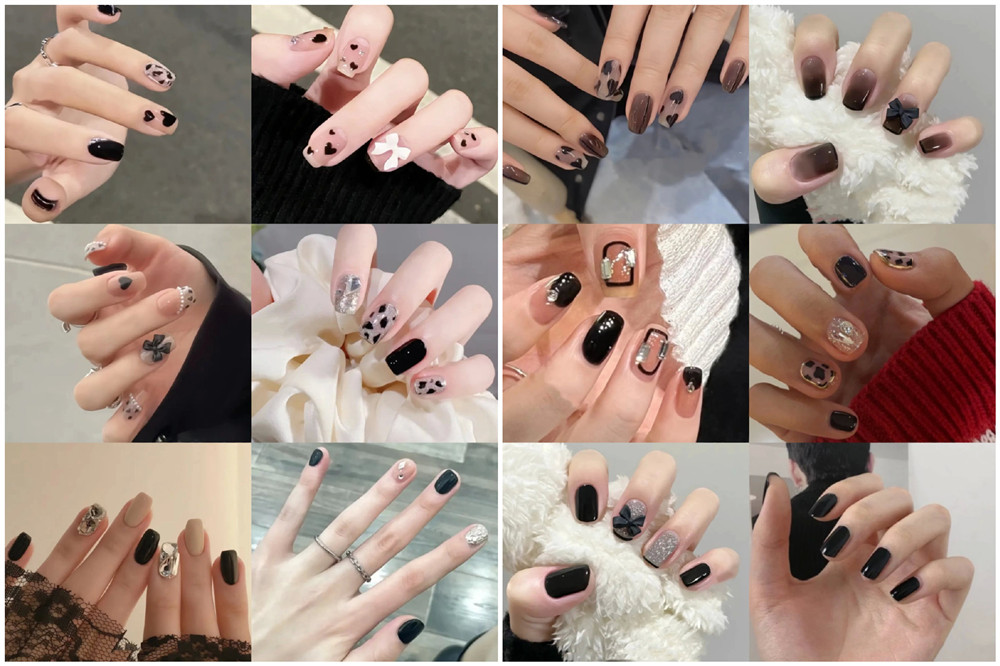 酷顯白黑色美甲，廣西培訓(xùn)美甲師分享