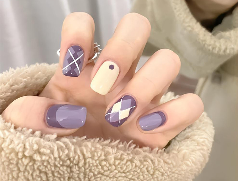 格子美甲，復古美甲 | 南寧美甲師培訓班分享