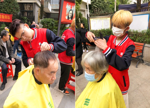 學(xué)員江南華府免費(fèi)理發(fā) | 廣西南寧美發(fā)學(xué)校實(shí)踐教學(xué)