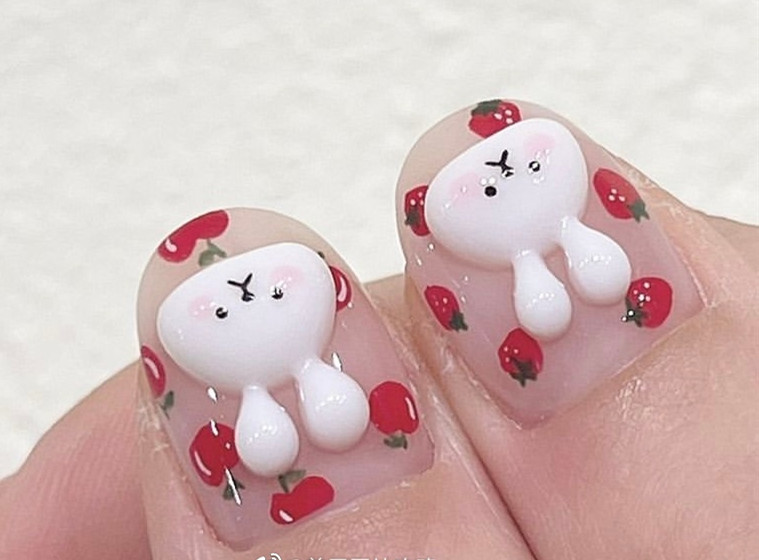 卡通立體美甲，學美甲到廣西麗竹學校