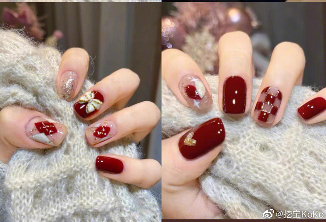 紅色美甲推薦，廣西學(xué)美甲手藝