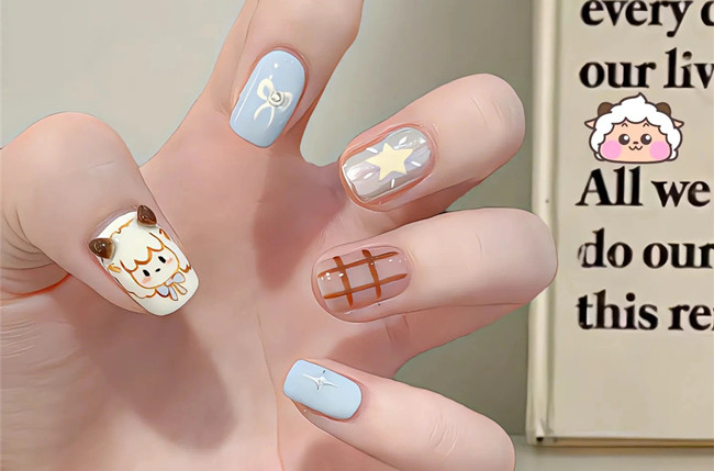 精致手繪美甲，美甲款式圖片2023