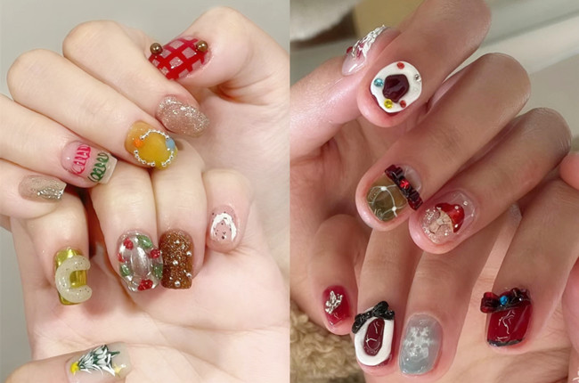 網(wǎng)紅圣誕美甲圖片，南寧美甲師傾情推薦