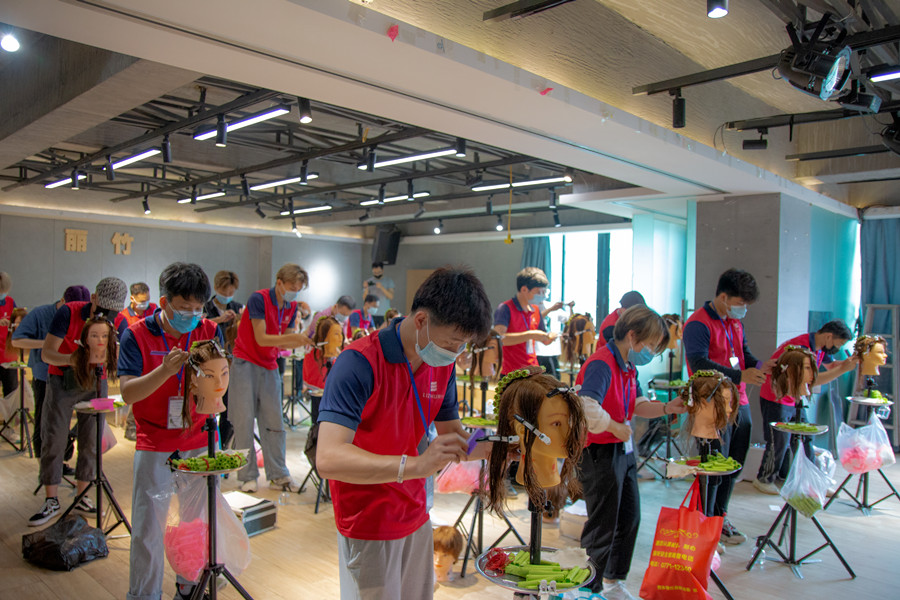 局部燙發(fā)杠排列法，南寧燙發(fā)染發(fā)課程概述