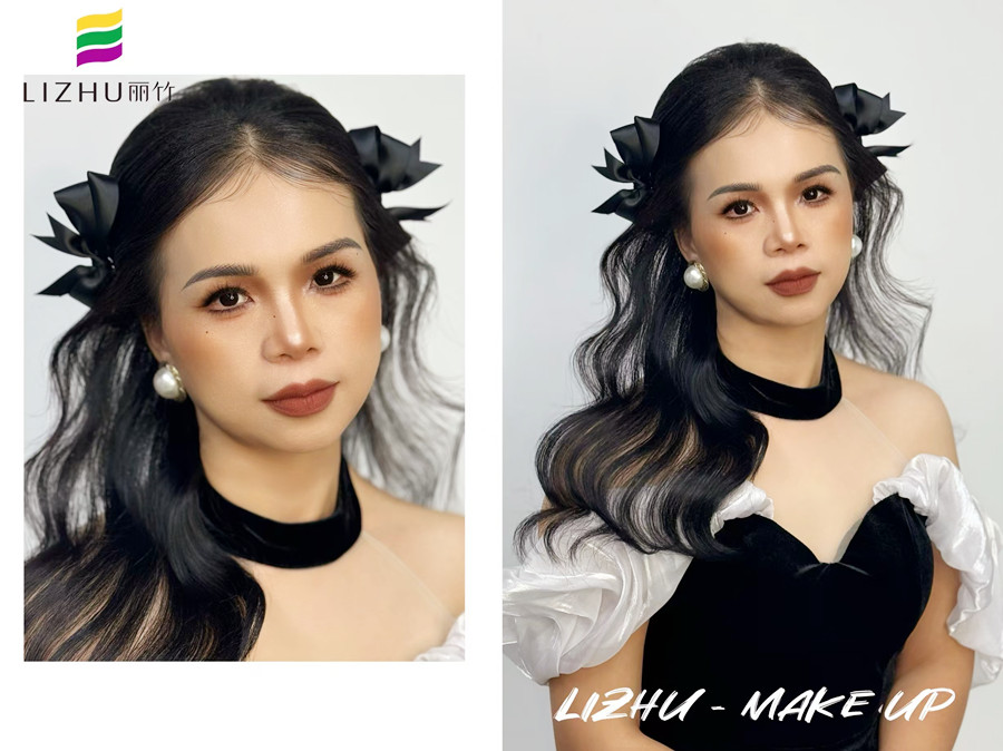 甜美輕泰造型，廣西造型寫真化妝課程作品