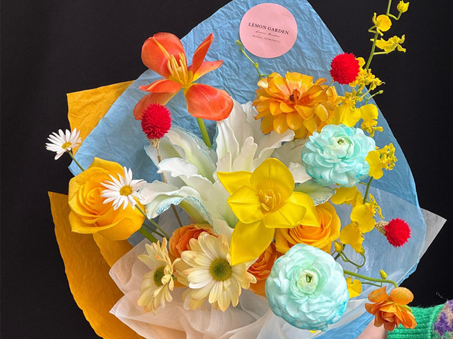 冰淇淋春日花束，南寧花藝插花鮮花學(xué)校浪漫分享