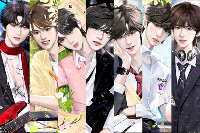 時(shí)代少年團(tuán)漫畫(huà)美甲，廣西美甲師網(wǎng)紅推薦