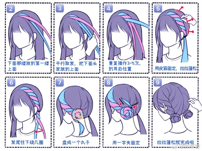 南寧編扎發(fā)學(xué)校：奶甜雙丸子頭教程