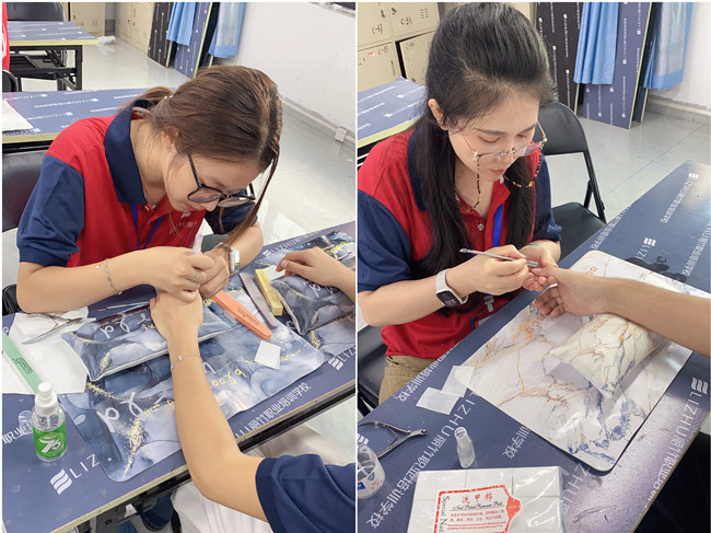 南寧美甲基礎(chǔ)班美甲修手考核，全員通過