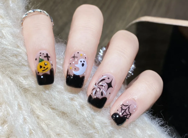 萬圣節(jié)煙花美甲，南寧美甲進修分享教程