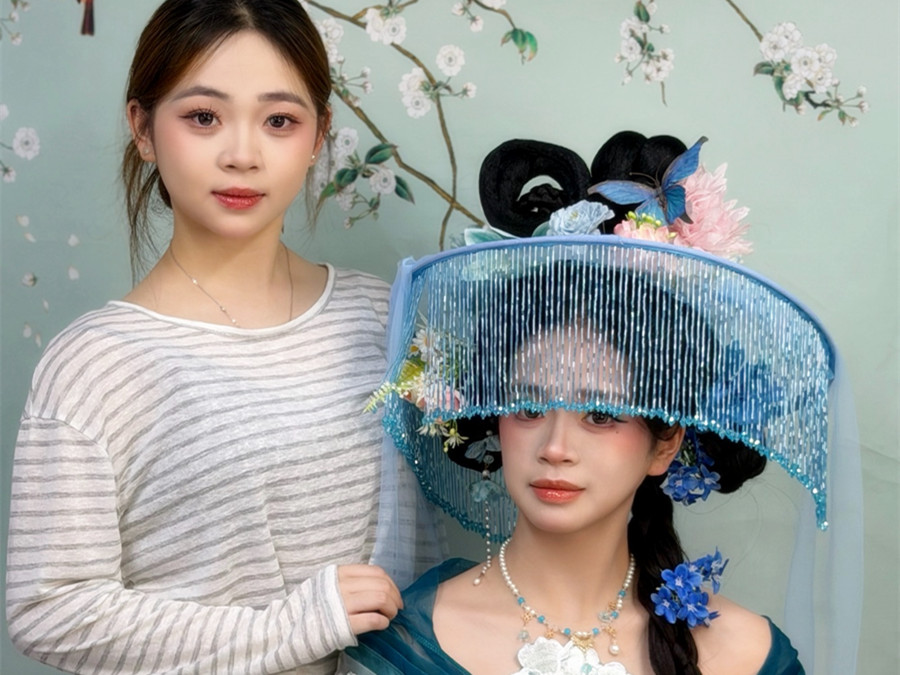 帷帽花神造型，南寧彩妝造型學校作品